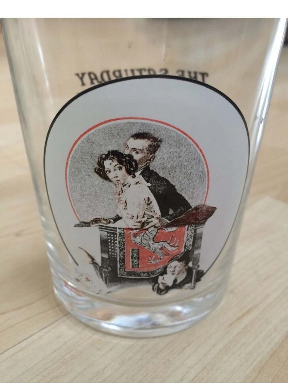 Norman Rockwell Collectible Glass Saturday Evening Post "Sneezing Spy"